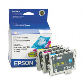 Epson T044520 Color Ink Cartridge 3-Pack (C,M,Y)