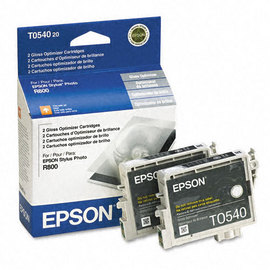 Epson T054020 Gloss Optimizer Ink Cartridge 2-pk