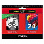 Lexmark 18C1571 #23, #24 Black & Color Twin-Pack