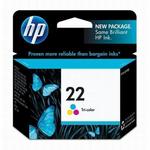 HP 22 Tri-Color Inkjet Cartridge C9352AN