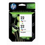 HP 22 Tri-Color Inkjet Twin Pack CC580FN