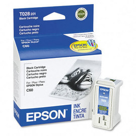 Epson T028201 Black Ink Cartridge, 600 page yield